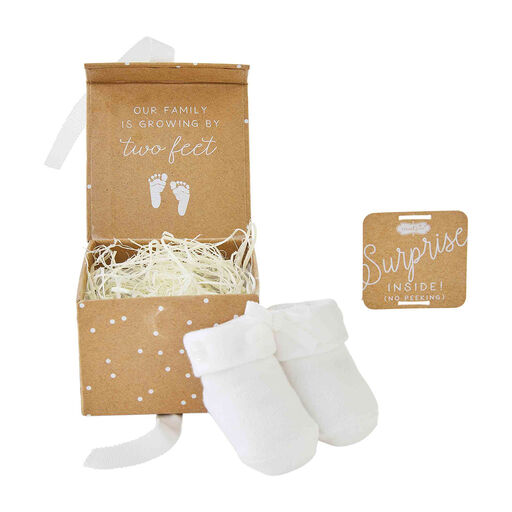 Mud Pie Baby Socks Pregnancy Announcement Box, 