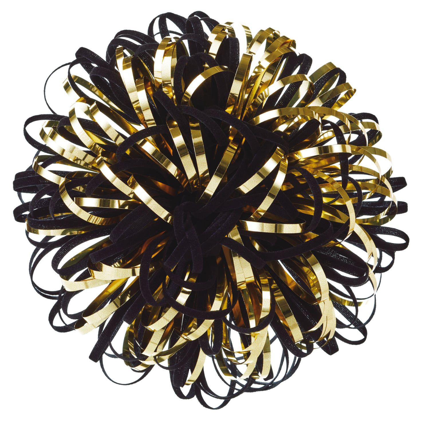 5" Black and Gold Looped Pom-Pom Gift Bow for only USD 3.99 | Hallmark