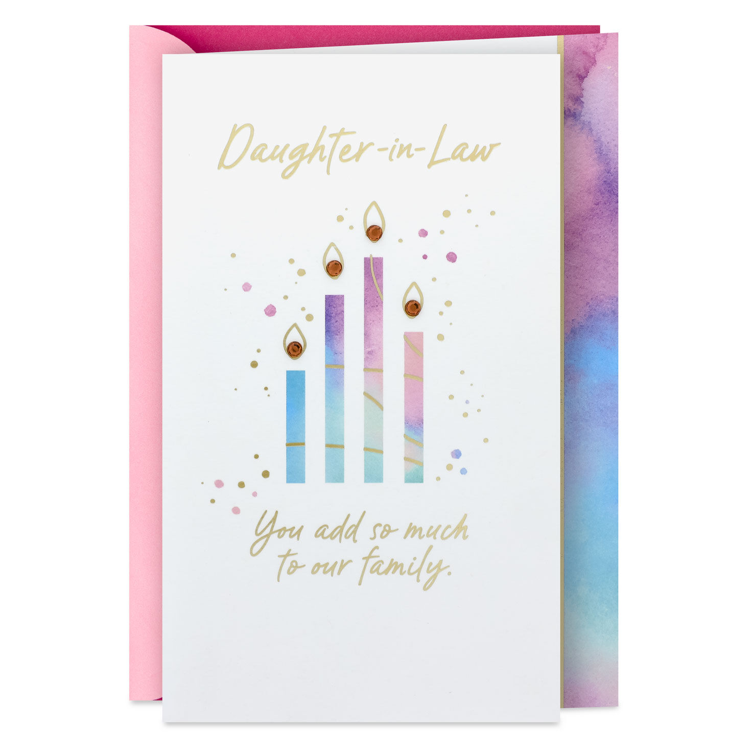 We're Lucky to Call You Family Birthday Card for Daughter-in-Law