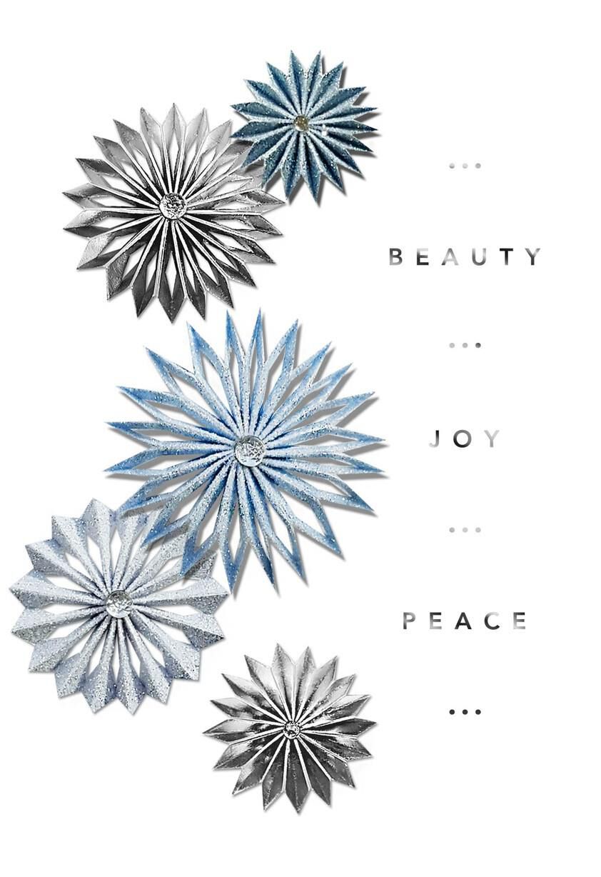 Flower Snowflakes Christmas Card
