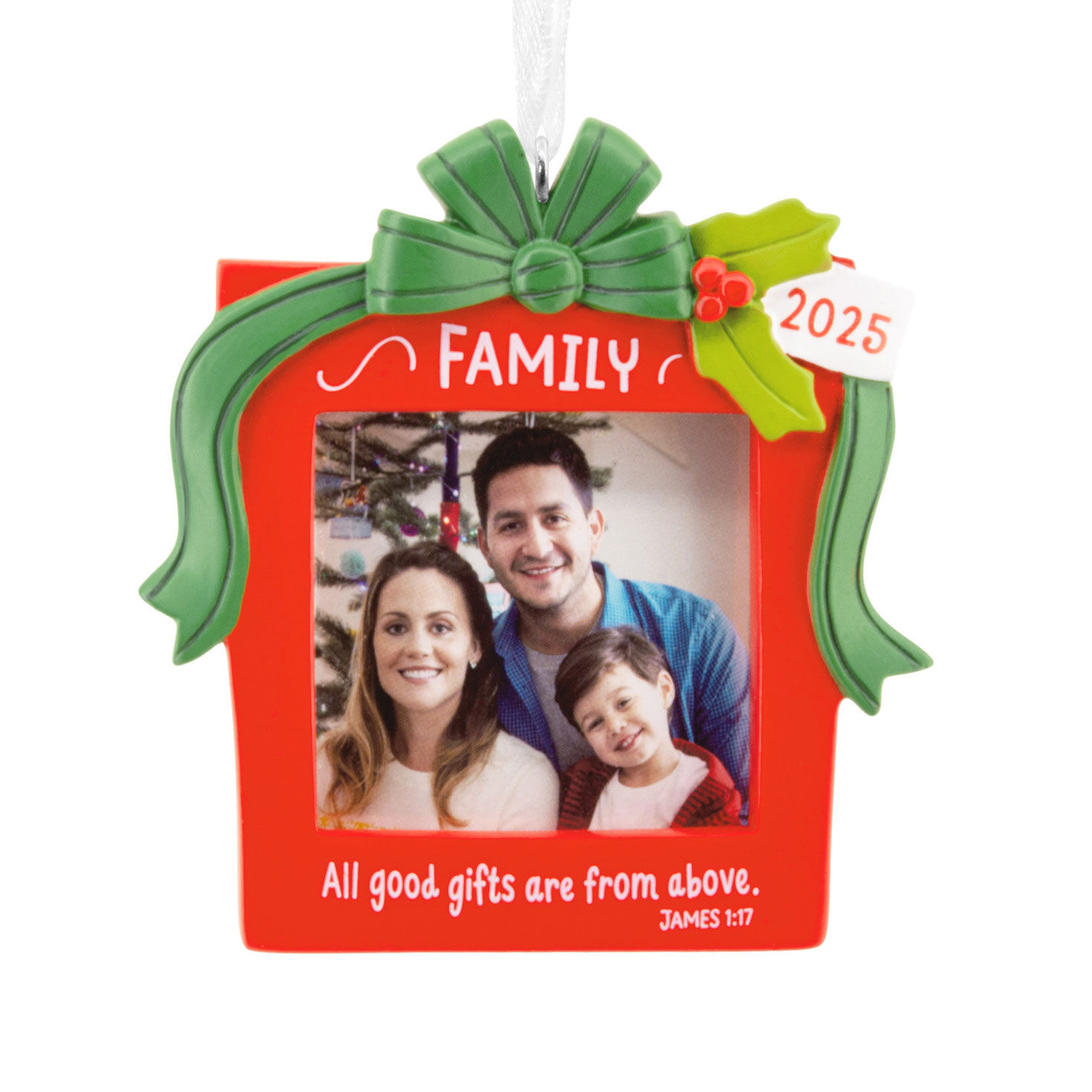 Family 2025 Religious Photo Frame Hallmark Ornament