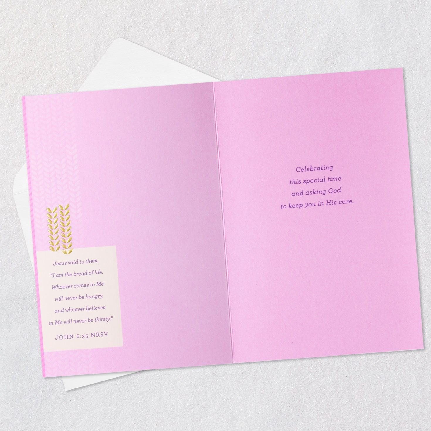 Cross, Chalice and Grapes Communion Card for Girls  image number 4