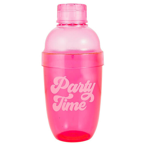 Pink Party Time Cocktail Shaker and Accessories Set, 