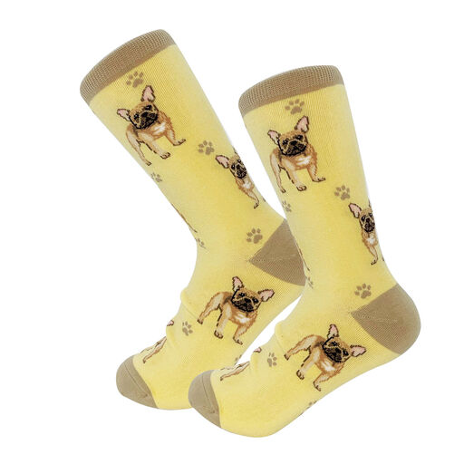 E&S Pets French Bulldog Novelty Crew Socks, 