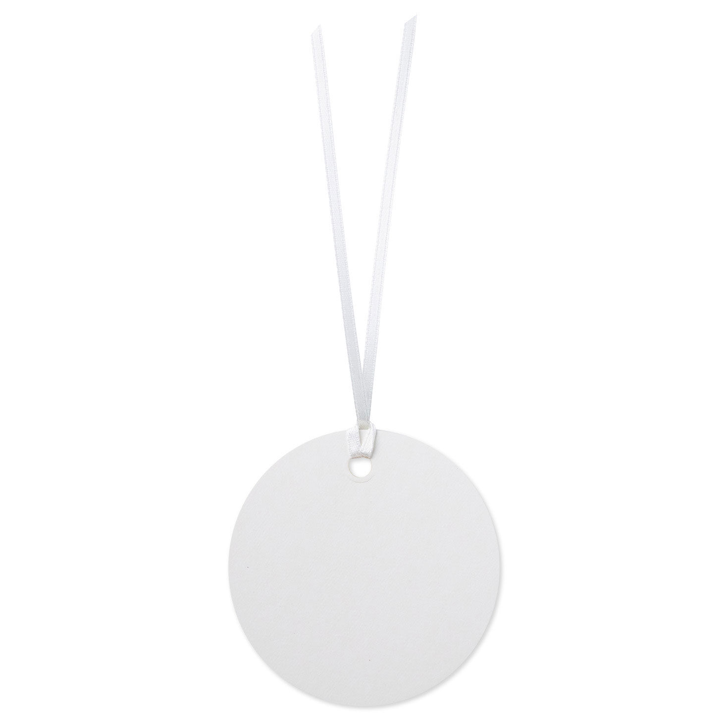 Yellow Smiley Face Single Round Gift Tag Back image number 5