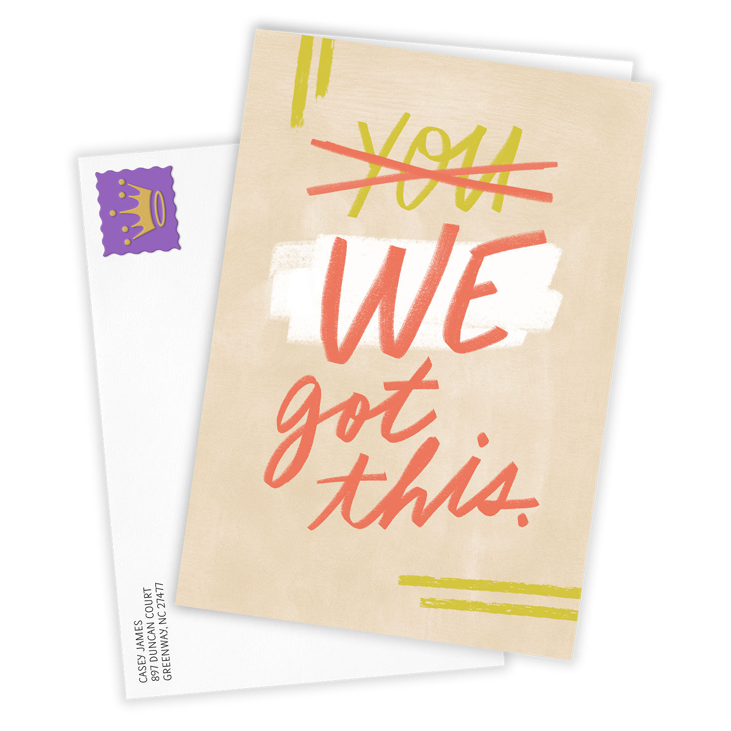 We Got This Personalized Support Card Card Front with Envelope image number 2