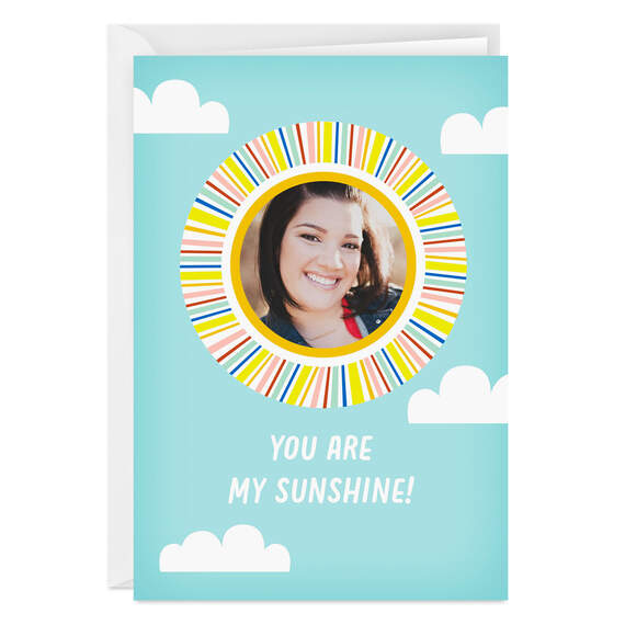 Personalized Sunshine Face Photo Card