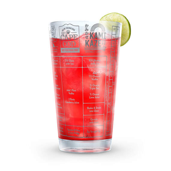 Genuine Fred Good Measure Vodka Cocktail Recipe Glass, 16 oz., , large image number 4