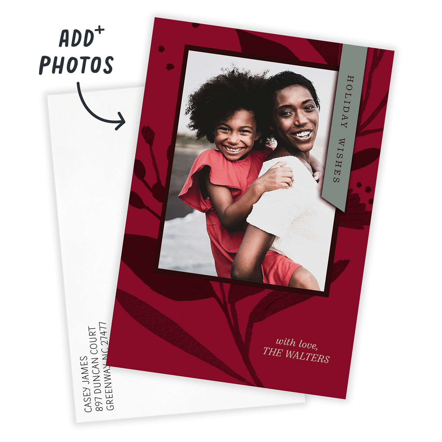 Wishes Flat Holiday Photo Card, , large image number 2