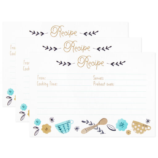 Baking Icons Recipe Cards, Pack of 36, 
