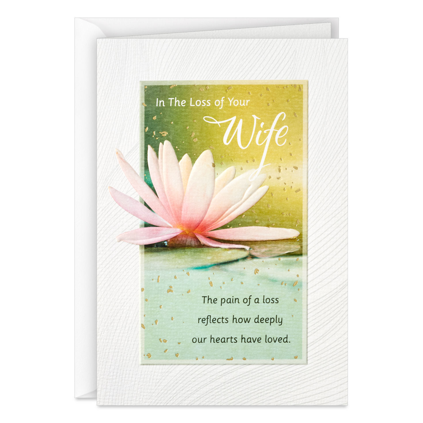 Depth of Your Love Religious Sympathy Card for Loss of Wife