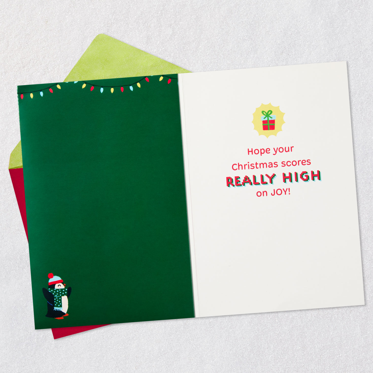 Video Gamer Santa Kids Christmas Card With Music Open card with envelope image number 3