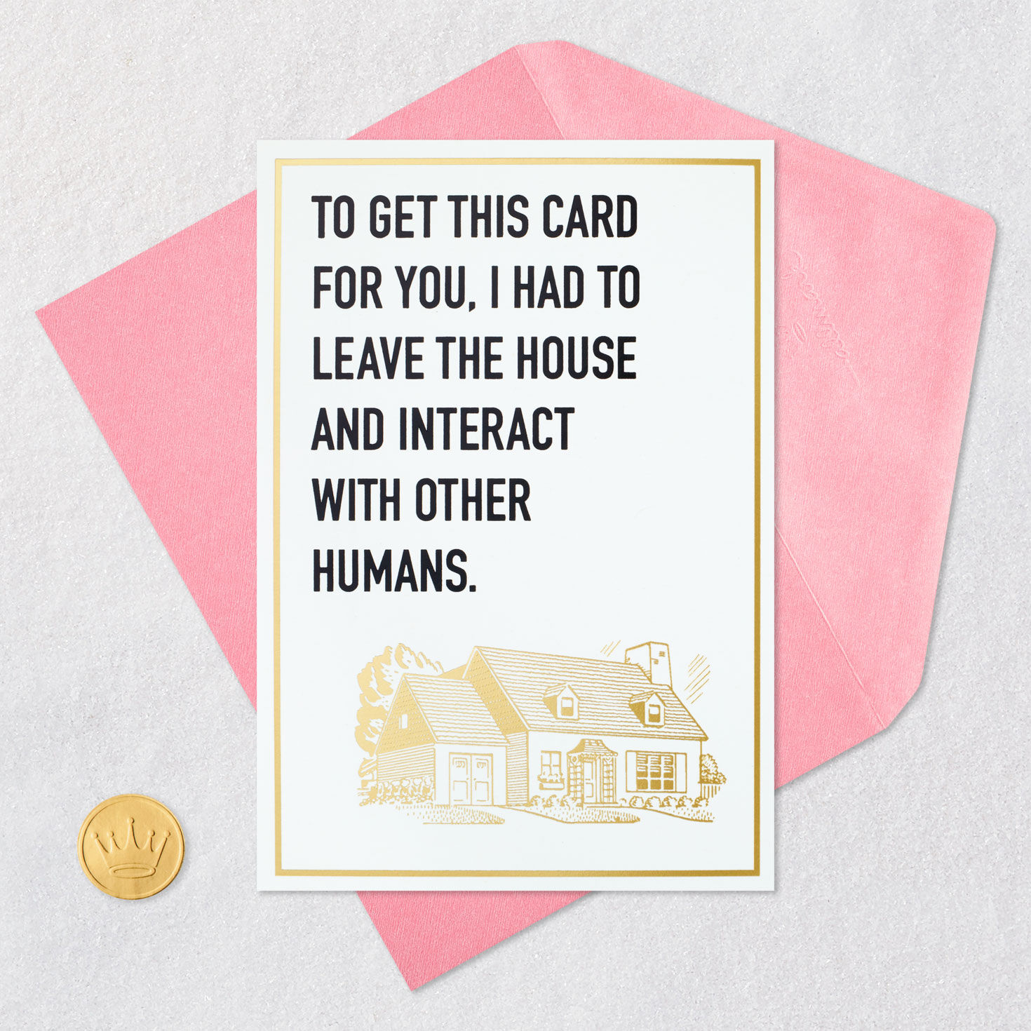 Getting Out of the House Funny Birthday Card Card Front with Envelope and Gold Seal image number 5