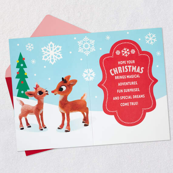 Rudolph the Red-Nosed Reindeer® Glow Time Musical Christmas Card With Light, , large image number 3