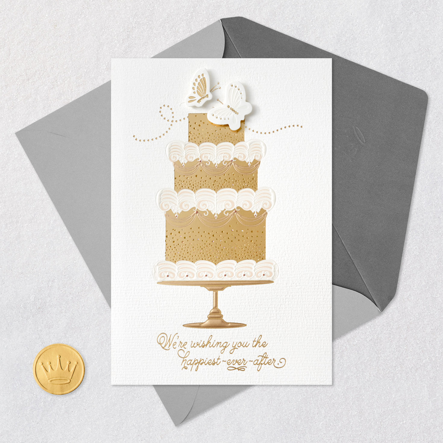 Wishing You the Happiest-Ever-After Wedding Card From Us, , large image number 5