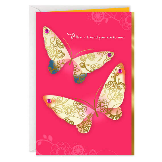 UNICEF You're a Wonderful Friend Butterflies Birthday Card, , large image number 1