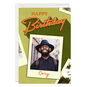 Retro Lettering Folded Birthday Photo Card  image number 1