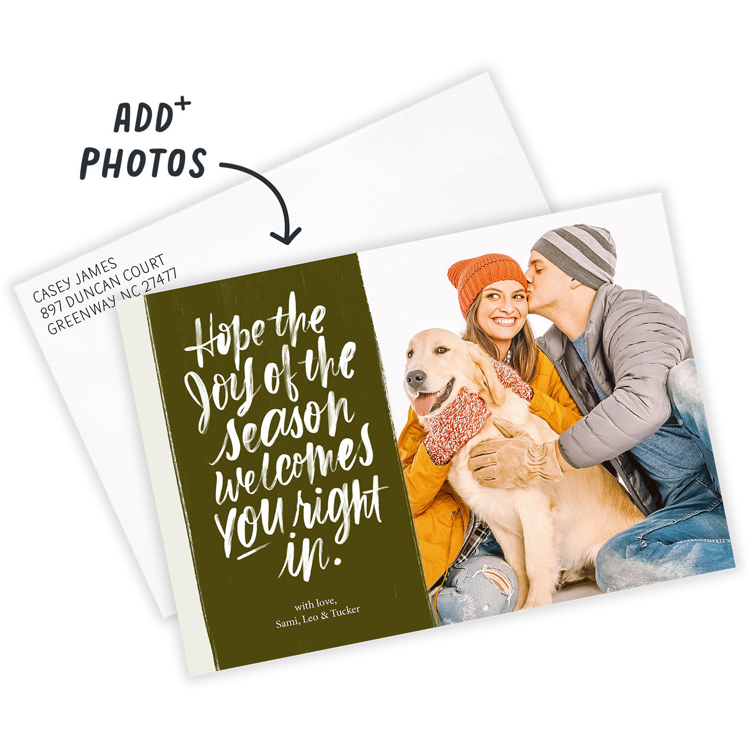 Welcome Joy Flat Christmas Photo Card, , large image number 2