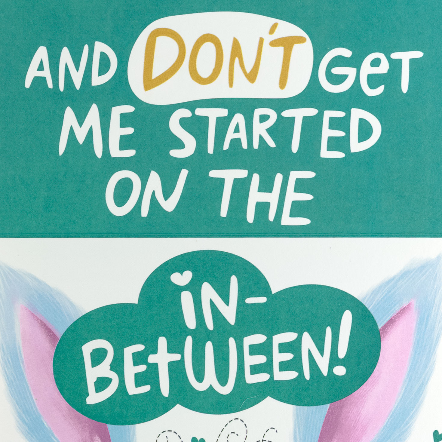 Bunny with Glasses and Flowers Romantic Easter Card sentiment image number 3