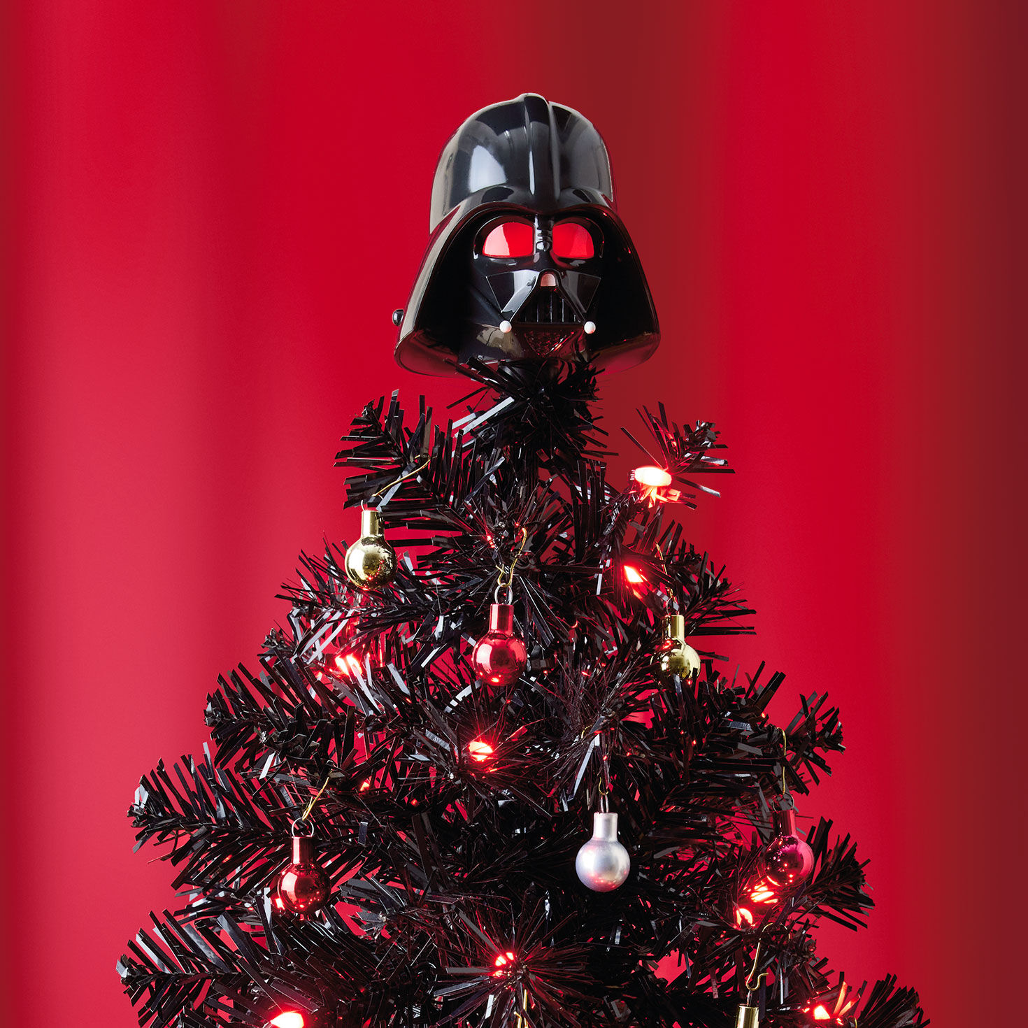 Darth Vader Keepsake Mini Tree Topper With Lights in use image number 2