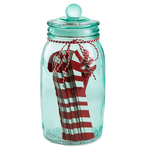 Christmas Activities Prompted Jar With 25 Candy-Cane Papers, 