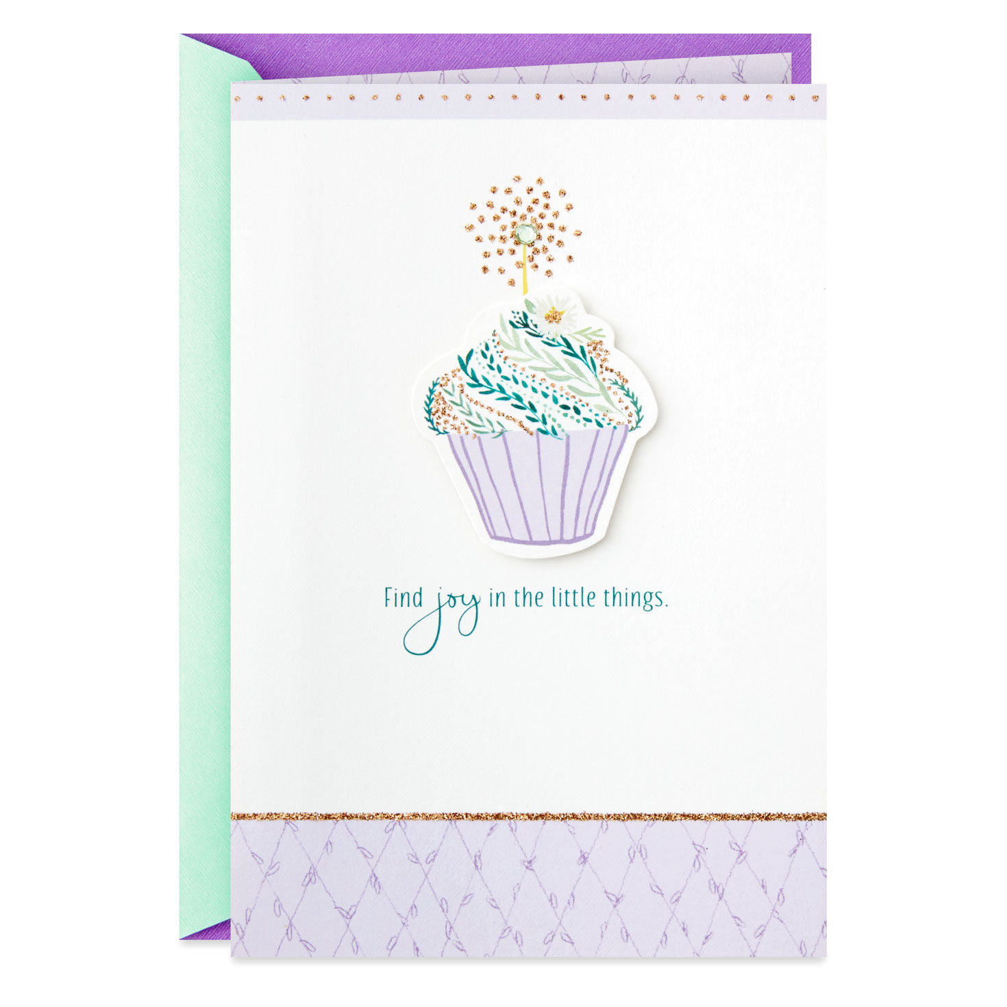 Hallmark Greeting Card- Cupcake Artsy Friend Trendy HAPPY BIRTHDAY CARD 