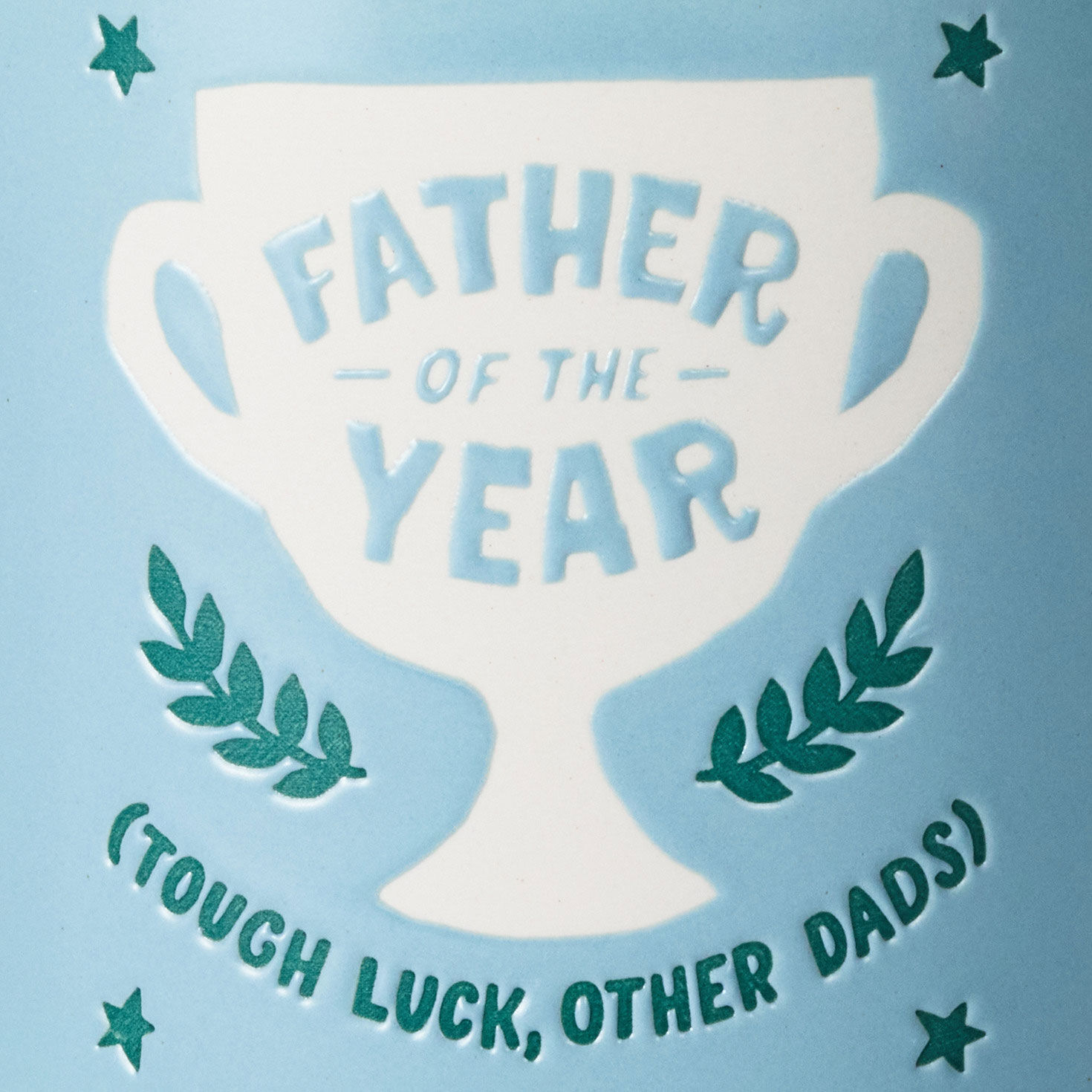 Father of the Year Trophy Blue Mug upclose view image number 4