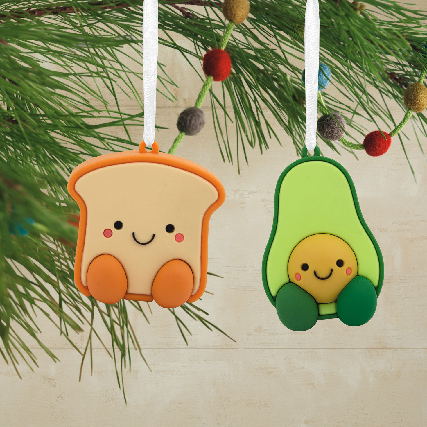 Better Together Avocado and Toast Magnetic Hallmark Ornaments, Set of 2, , large image number 2
