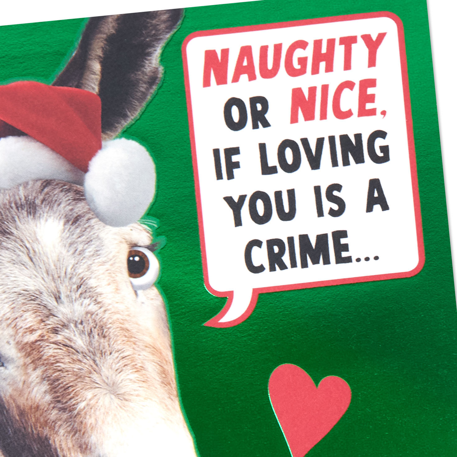 Happy Donkey Love Christmas Card Card Front Detail image number 6