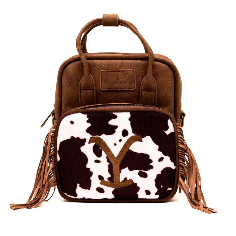 Buckle-Down Yellowstone Dutton Ranch Faux Cowhide Crossbody Bag