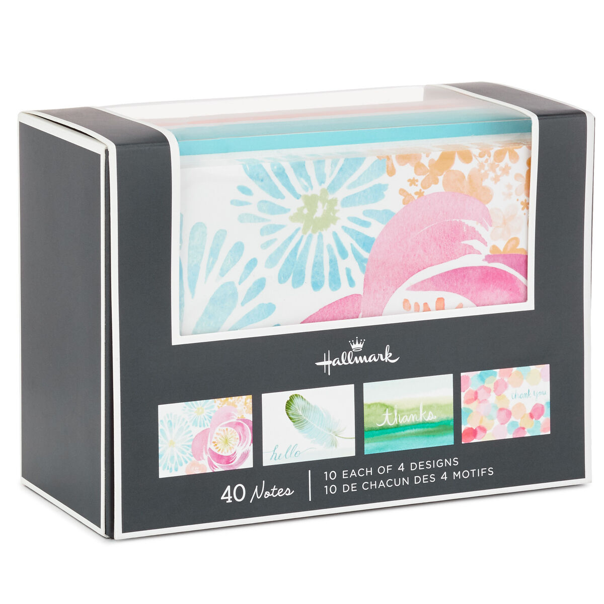 Watercolor Assorted Blank Note Cards, Box of 40 Note Cards Hallmark