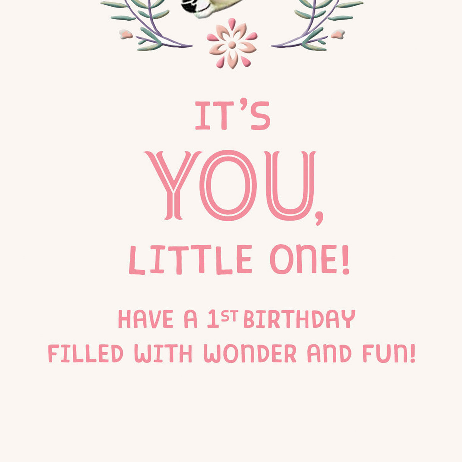 Disney Bambi and Butterfly Girls First Birthday Card Sentiment image number 2