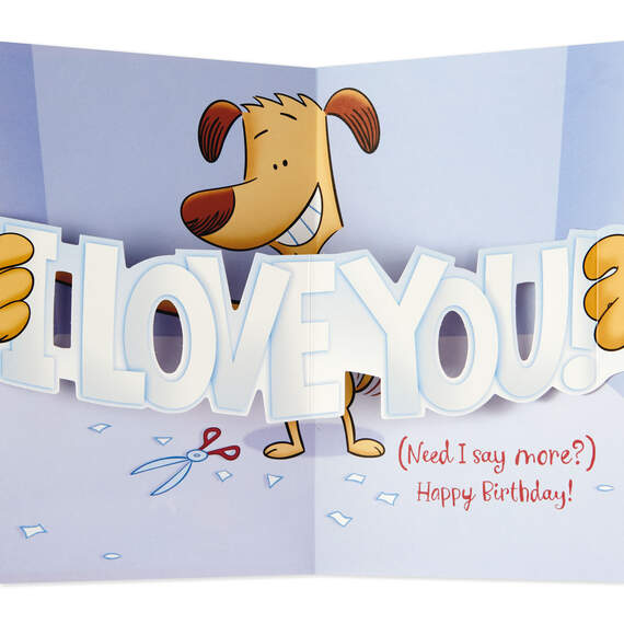 I Love You Sign Pop-Up Birthday Card for Mom, , large image number 3