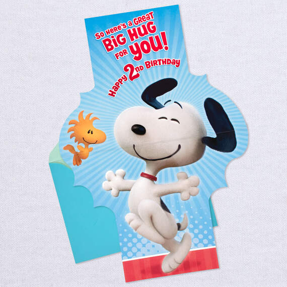 Peanuts® Snoopy and Woodstock Pop Up 2nd Birthday Card, , large image number 3