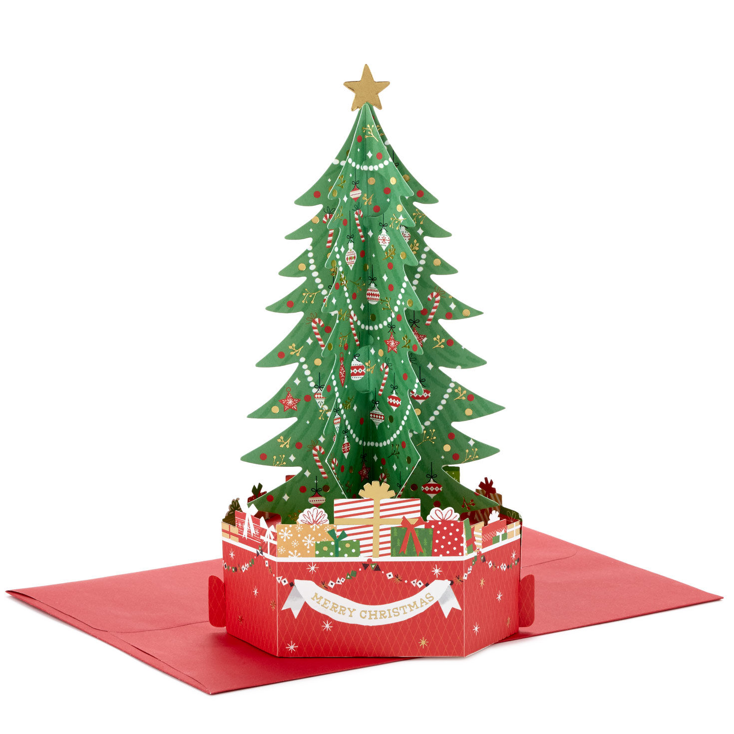 Festive Tree 3D Pop-Up Christmas Card