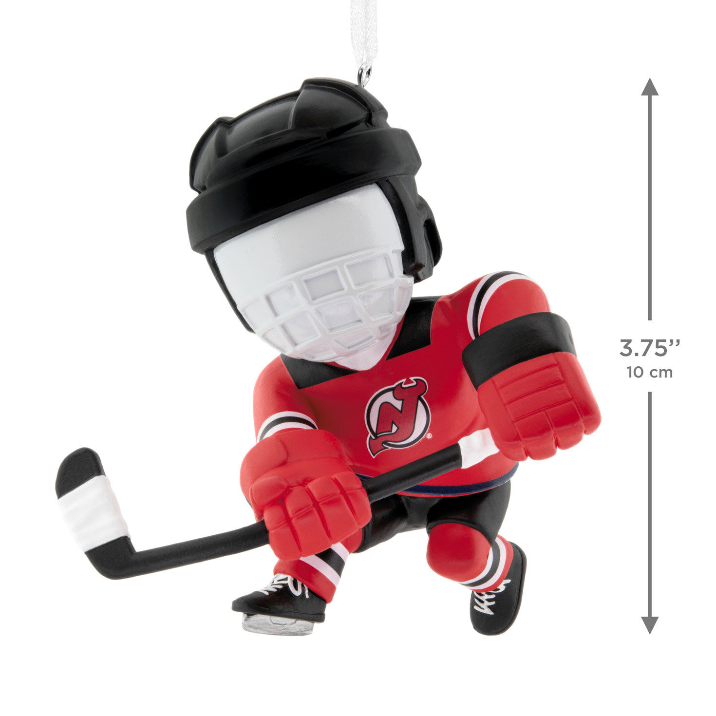 New Jersey Devils Hockey Player Christmas Ornament measurement image number 3