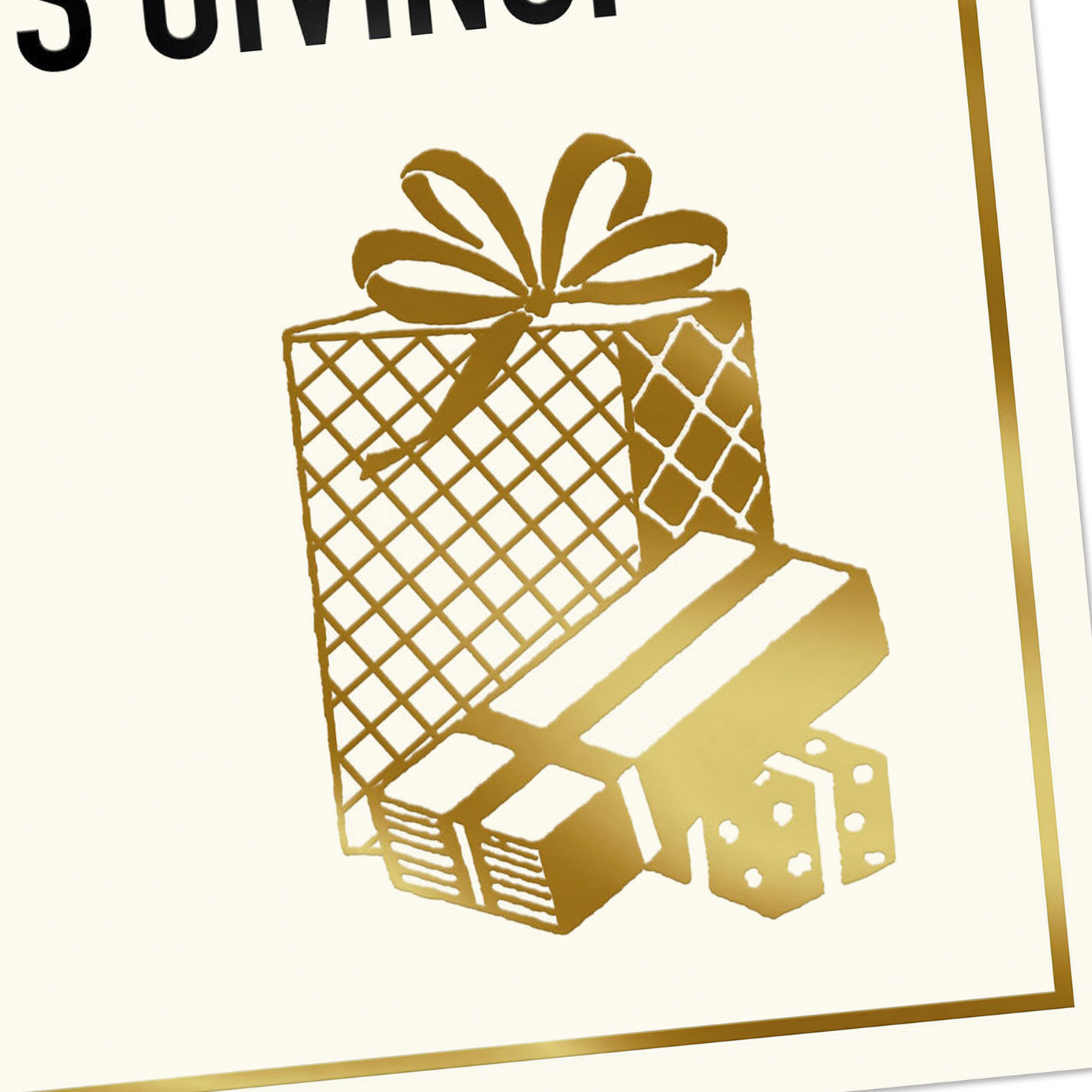 Gold Presents Father's Day Card Card Cover Detail image number 4