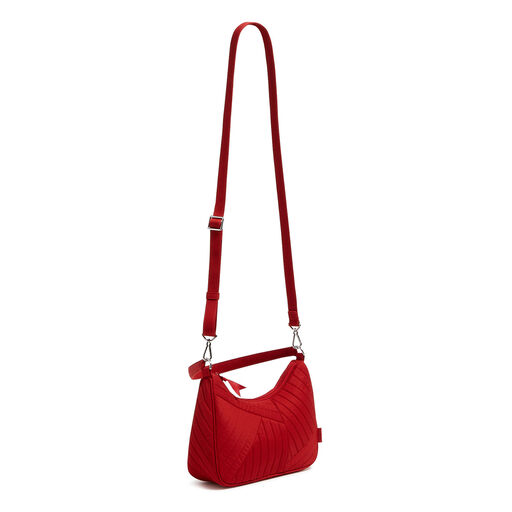 Vera Bradley Frannie Crescent Crossbody in Cardinal Red, 