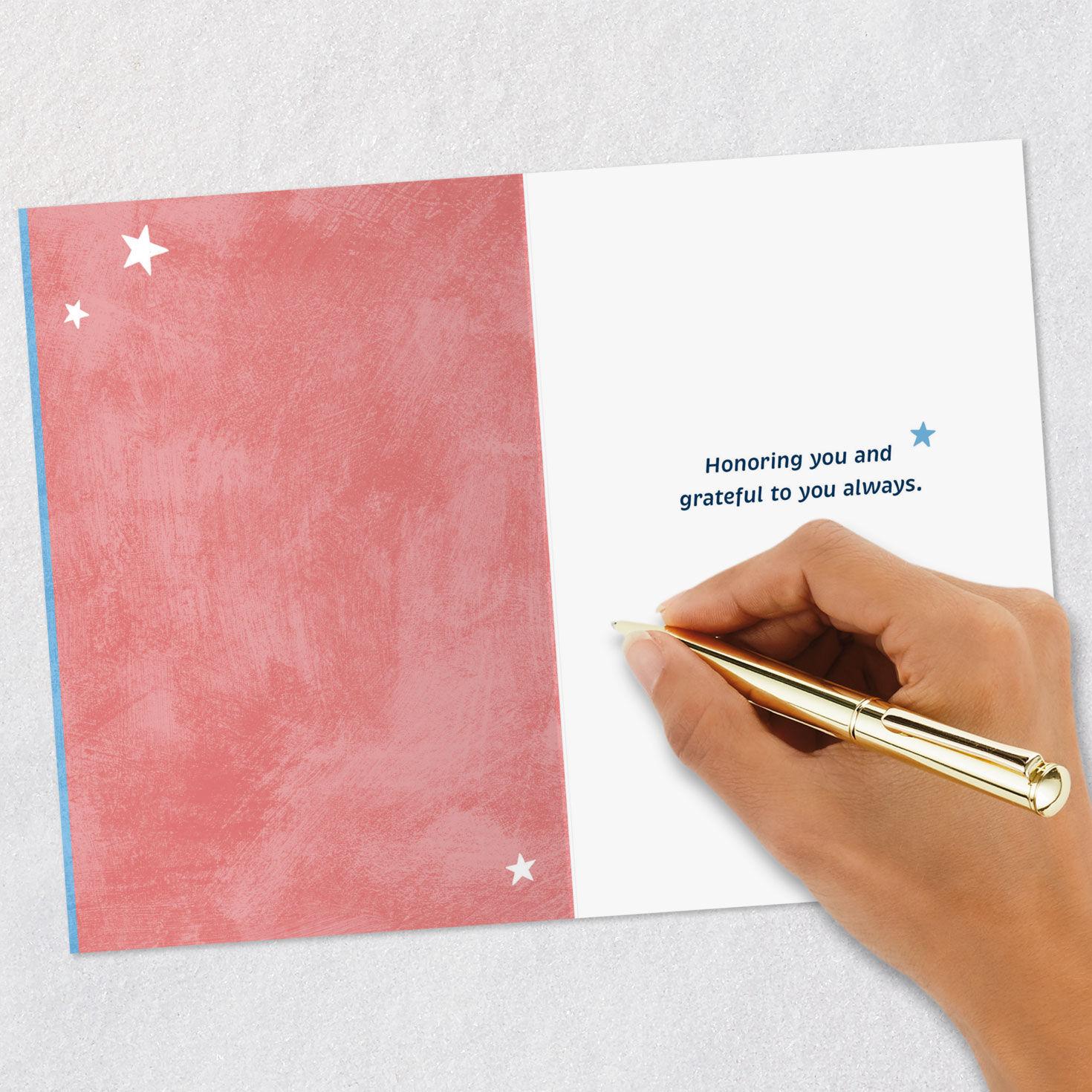 American Flag and Stars Thank-You Card Signing card image number 6