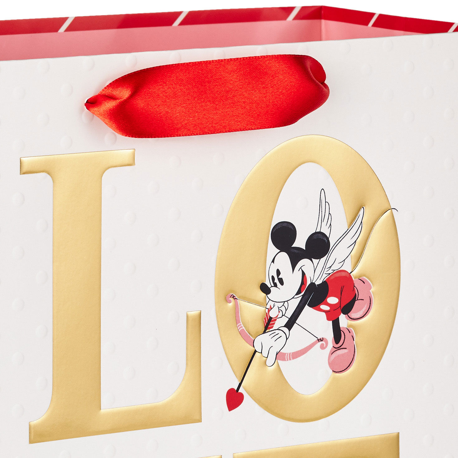 10.4" Disney Mickey and Minnie Love Large Square Gift Bag, , large image number 4