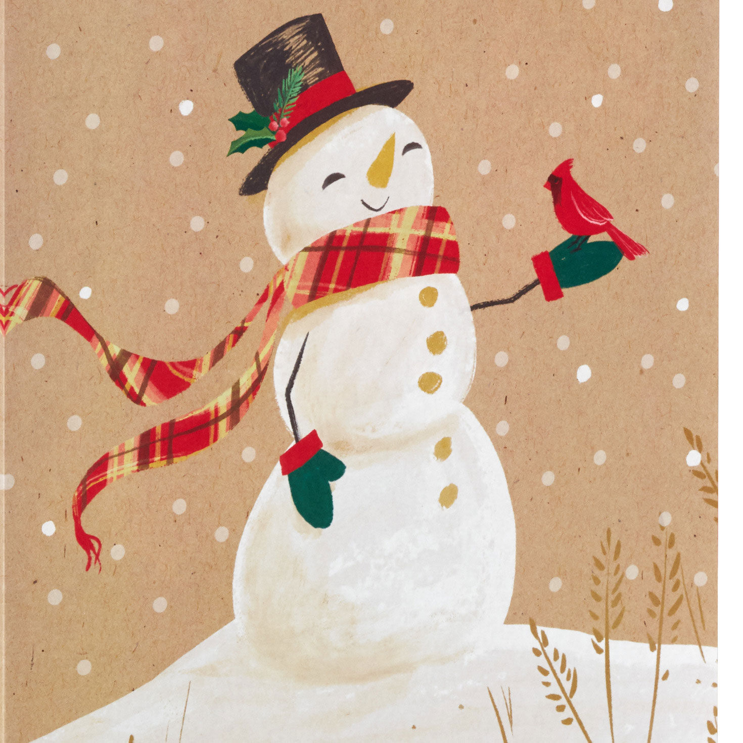 Santa, Snowman, Poinsettias Medium Gift Bag Bundle Base/Side Detail image number 5