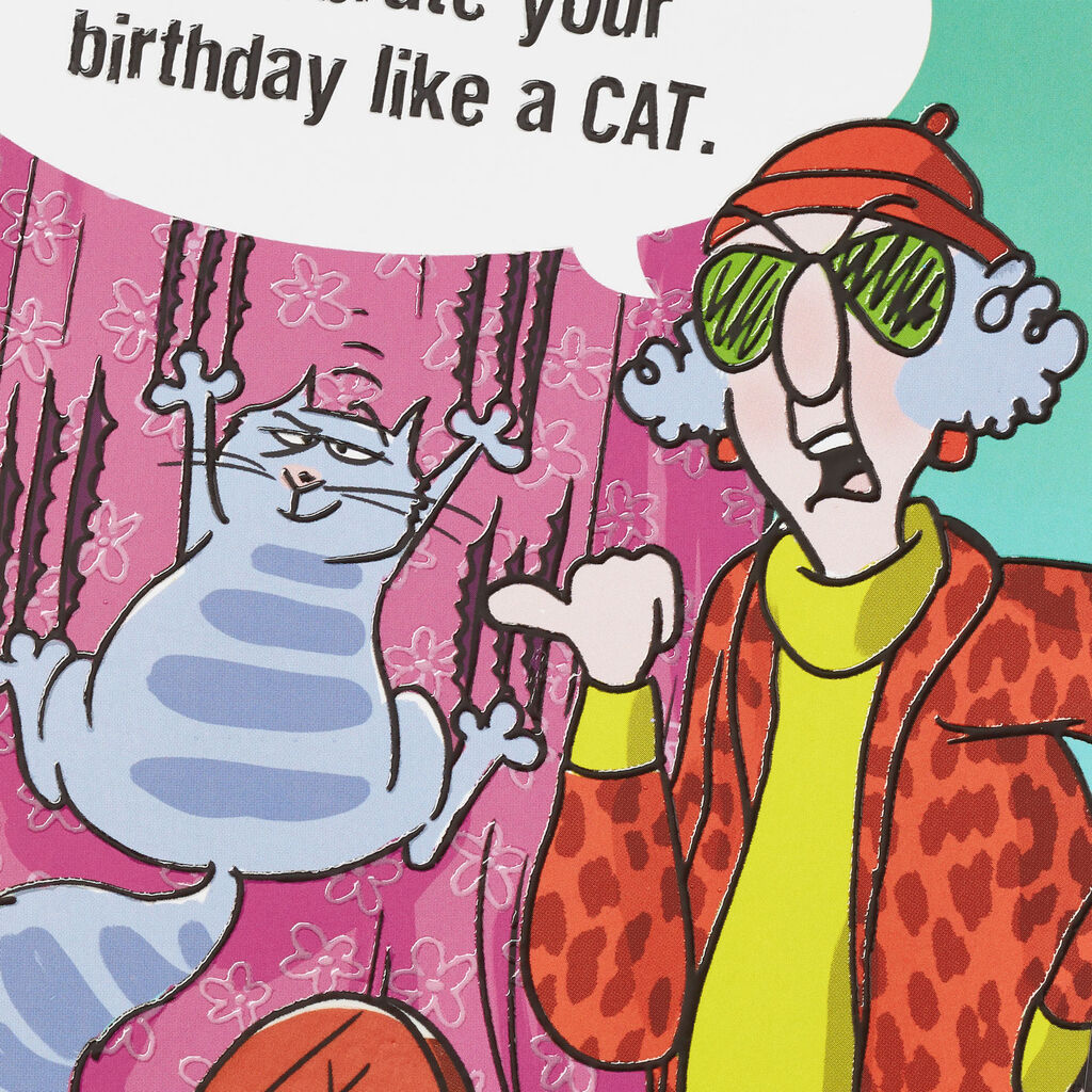 Like A Cat Funny Birthday Card