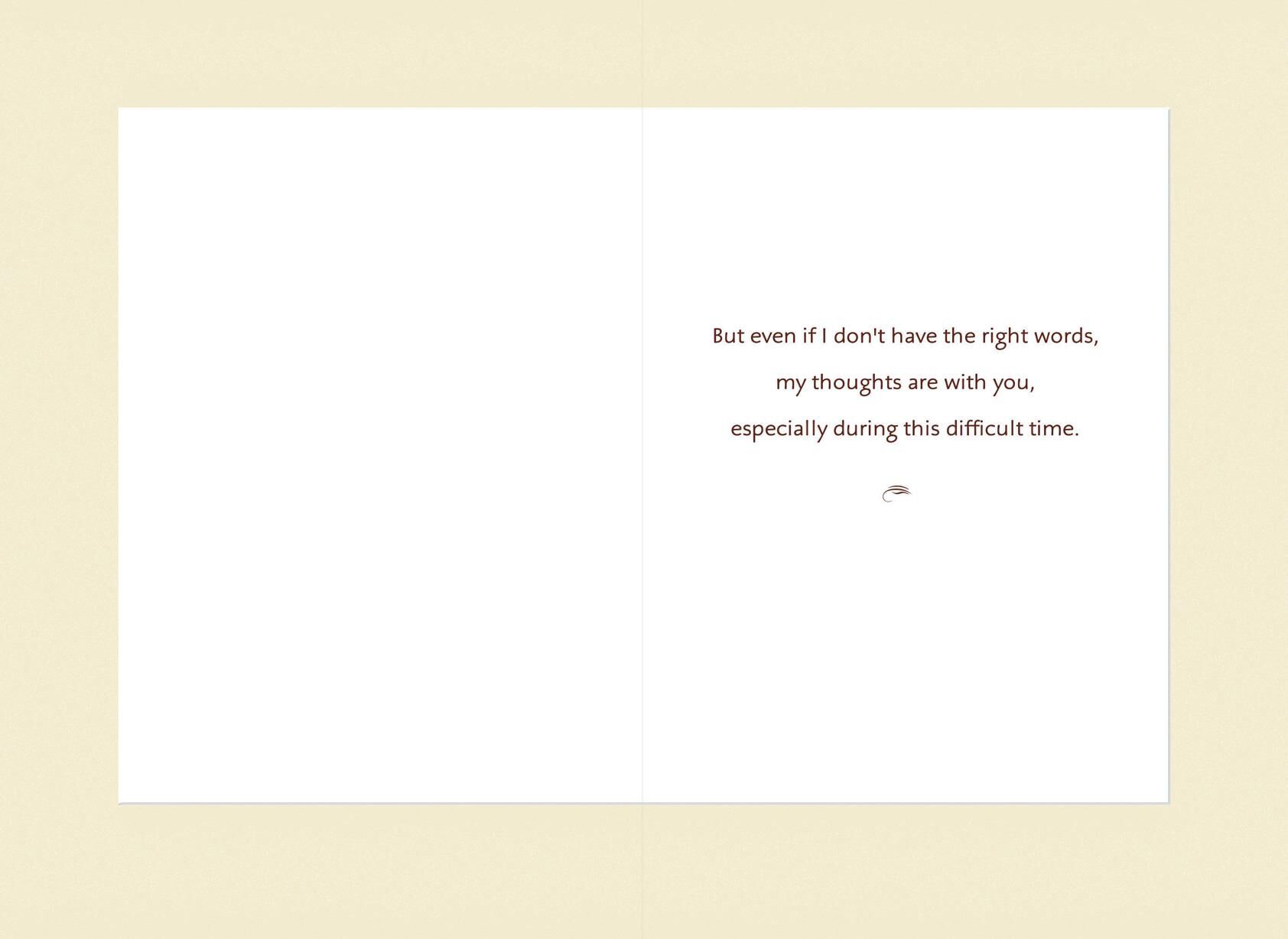 Words Are Not Enough Sympathy Card