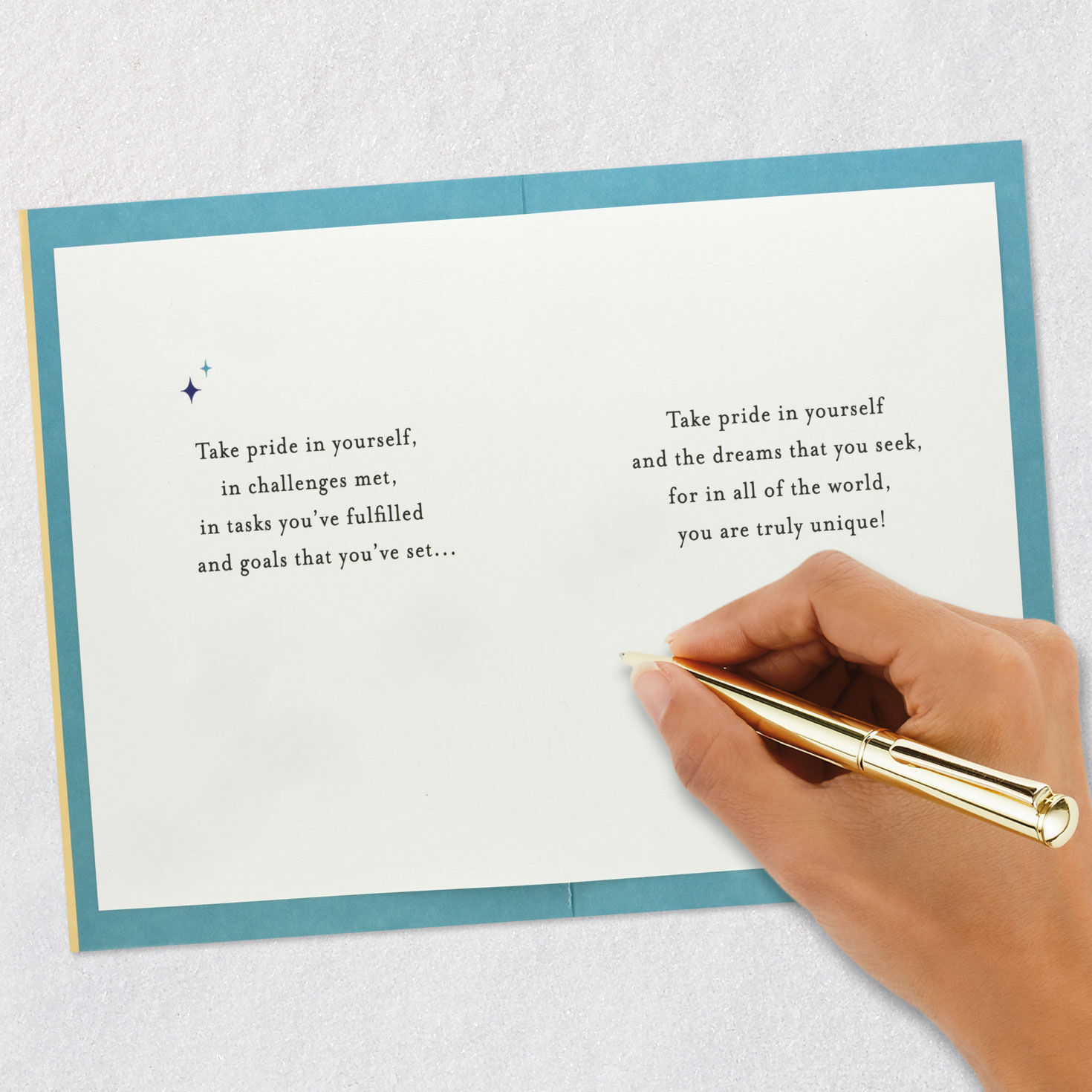 Graduate in Gold Arch College Graduation Card signing card image number 7