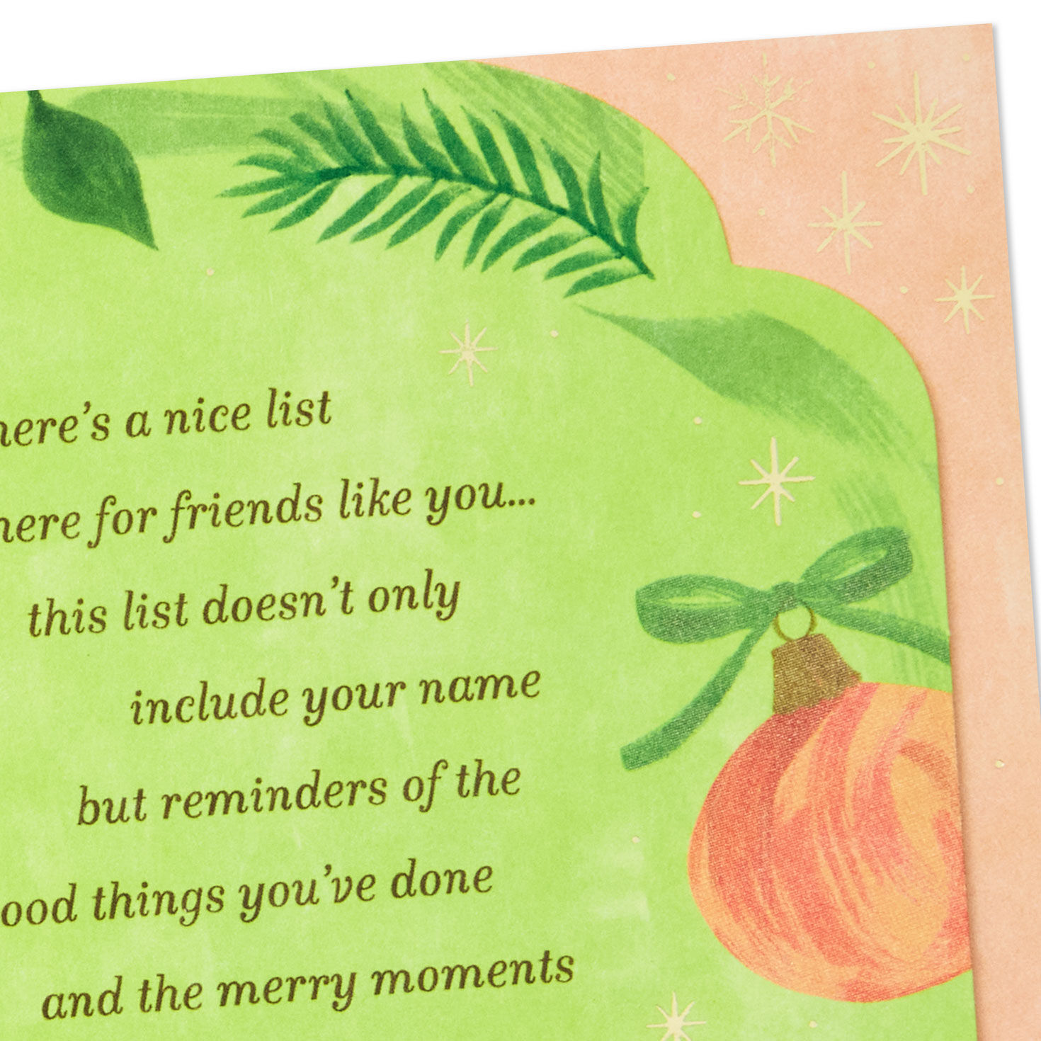 Painted Ornaments Christmas Card for Friend Card Front Detail image number 4