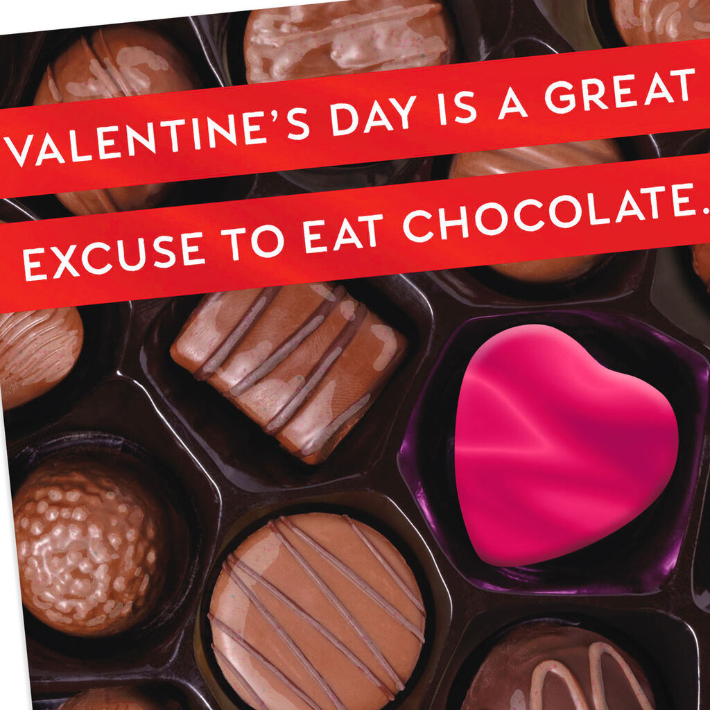 Great Excuse To Eat Chocolate Funny Valentine S Day Card