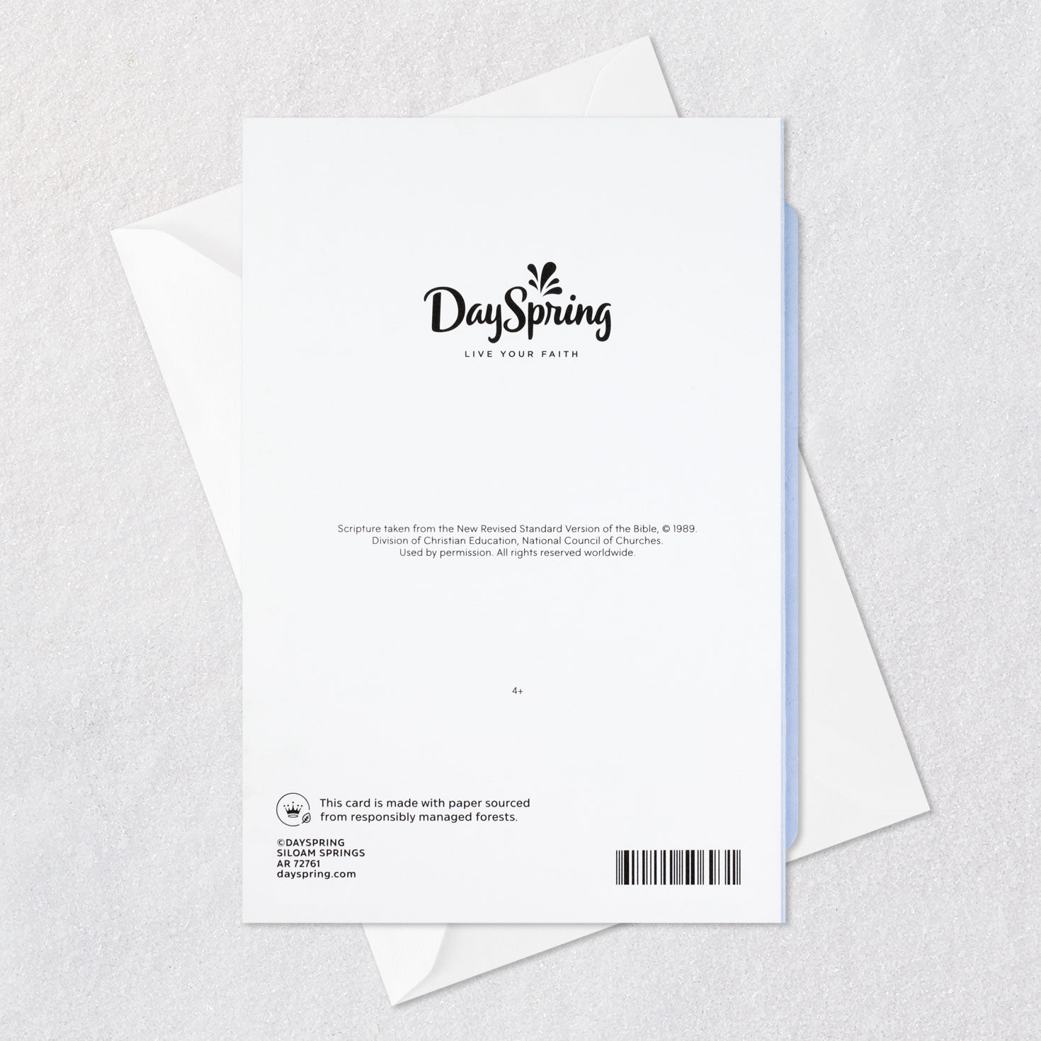 Cross in Arched Window First Holy Communion Card Card Back with Envelope image number 8