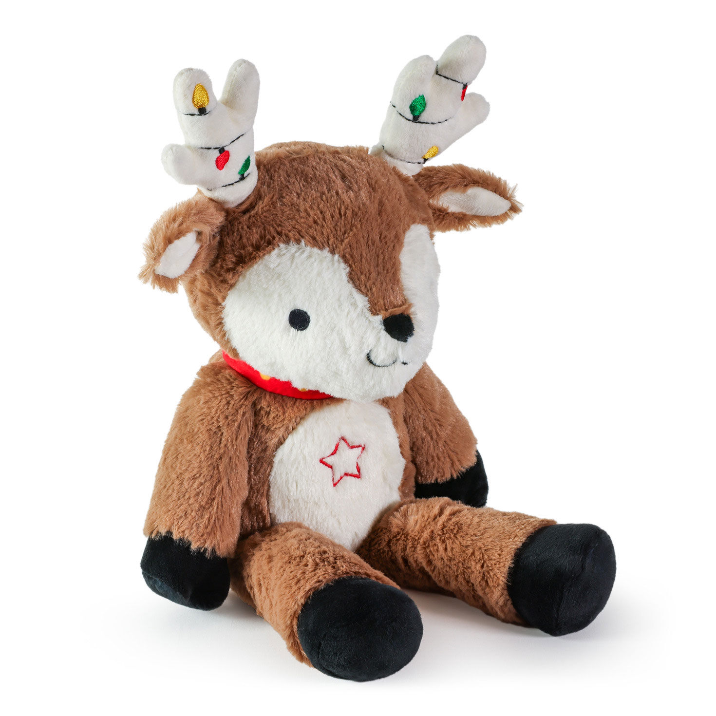 Festive Reindeer Plush With Light, 8"