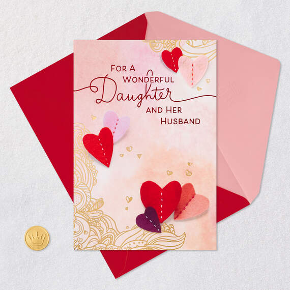 For a Wonderful Daughter and Her Husband Valentine's Day Card, , large image number 6
