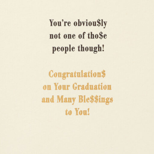Dollars and Blessings Religious Money Holder Graduation Card, 
